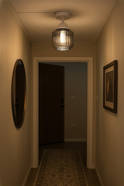 Uçar Eriksen Modern Tasarım Antre Hol Mutfak Çocuk Odası Plofonyer Tavana Sıfır Minimal Camlı Tekli Avize