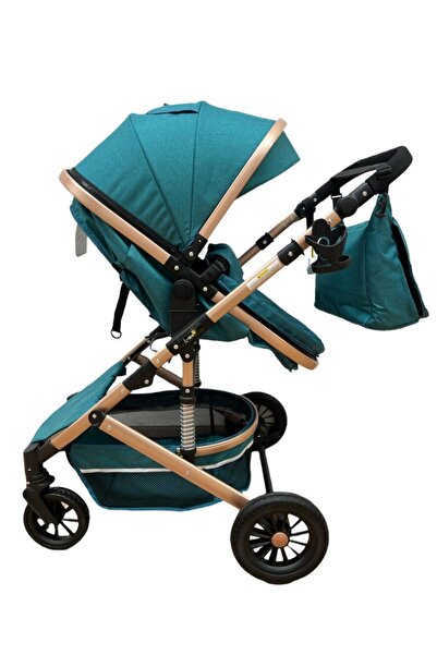 L-Sun 2-in-1 Baby Stroller (Carrycot & Sport), Reversible Handle with Suspension, 0-36 months, Blue