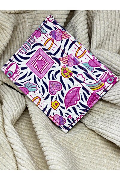 bijoux uniques Pink Heart Pattern Card Holder Wallet