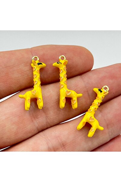 yfhobi 1 Adet - Üç Boyutlu Mineli Zürefa Desen Uç, Charm Uç, Altın Kaplama 1....