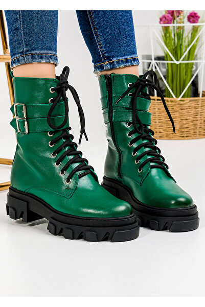 starlike Ghete dama din piele naturala verzi PCI033A