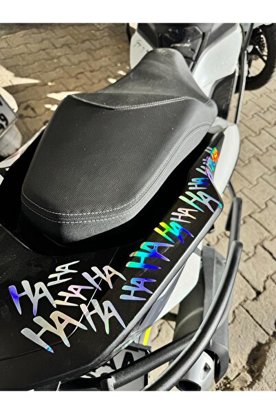Mavera Stickers HAHAHA Hologram Sticker 19x14cm (1 Adet) Araba-Kask-Motor-Laptop İçin