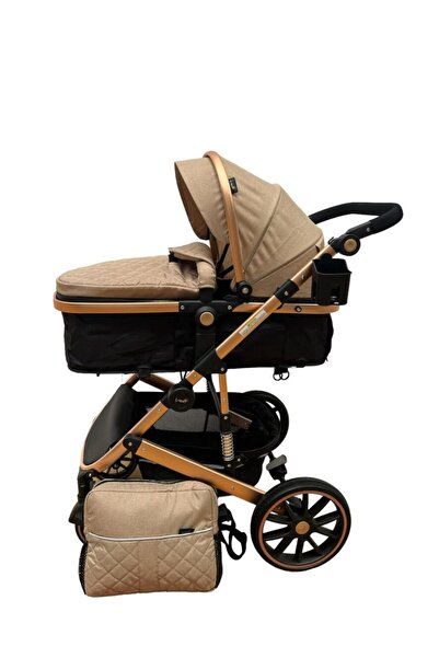 L-Sun 2-in-1 Reversible Stroller with Suspension - Brown