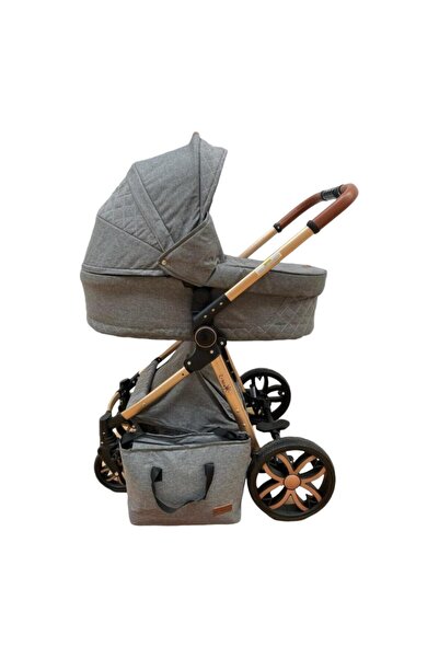 L-Sun 3-in-1 Luxury Reversible Stroller with Suspension - Grey