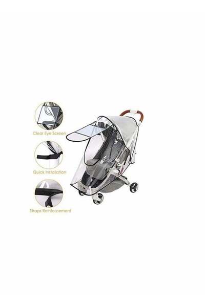 Generic Stroller Weather Shield Universal with Rain Cover (Transparent)