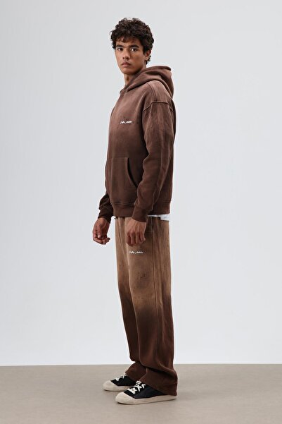 VAMOSCLO Washable Oversize Tracksuit Set Brown