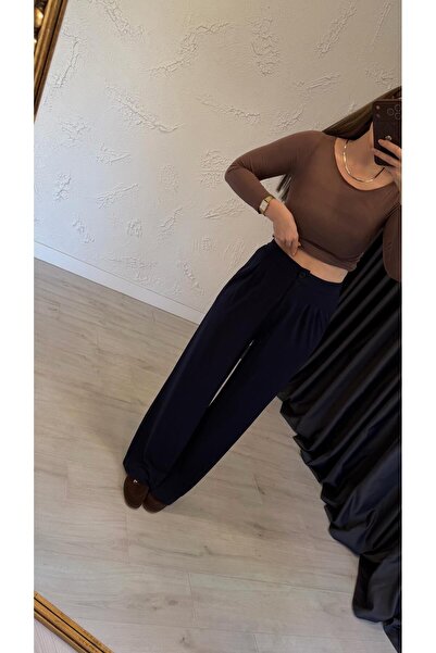 elif teke Relaxed Fit Modal Pants Navy Blue
