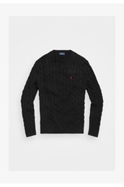 Polo Ralph Lauren Cable-Knit Cotton Sweater - Black