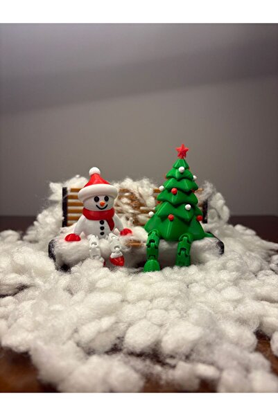 Eynes Aydınlatma تمثال رجل الثلج وشجرة الصنوبر، ديكور السنة الجديدة، زينة عيد الميلاد، ديكور المنزل، هدية السنة الجديدة