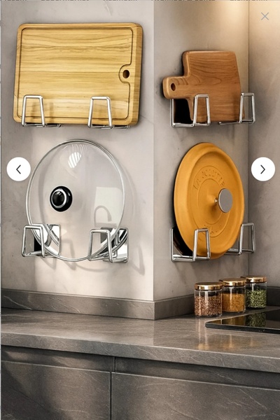 Kitchen Beauty Paslanmaz Krom Yapışkanlı Bulaşık Süngeri Tutucu Ve Evye Düzenleyici Süngerlik