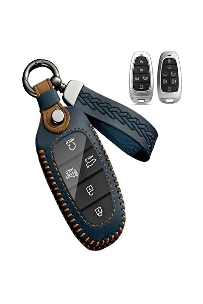 Generic Key Fob Cover for Hyundai Sonata/Tucson Smart Remote 2023-2021 (Blue)