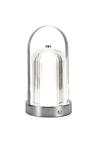 V-TAC Lampă de birou tactilă reîncărcabilă 3-în-1, 1800mAh, finisaj cromat