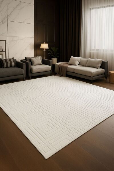 Flair Fısıltı Çerçevesi Premium Yumuşak Peluş, Çocuk Odası Oturma Odası Salon Mutfak Halısı