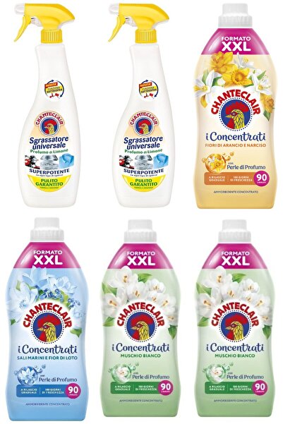 chante clair Set 6 Chanteclair Mixed: 2x universal Lemon, 600 ml, 1x laundry Orange flowers Daffodils, 1800 ml, 90