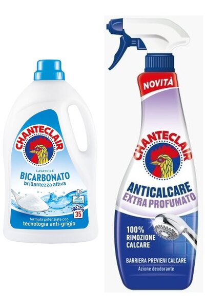 chante clair Set 2 Chanteclair Mixed: 1x Bicarbonate laundry detergent, 1575ml, 35 washes, 1x extra-fragrant anti-limescale