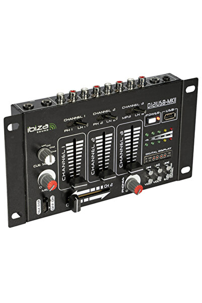 Ibiza Sound USB MIXER WITH DIGITAL DISPLAY