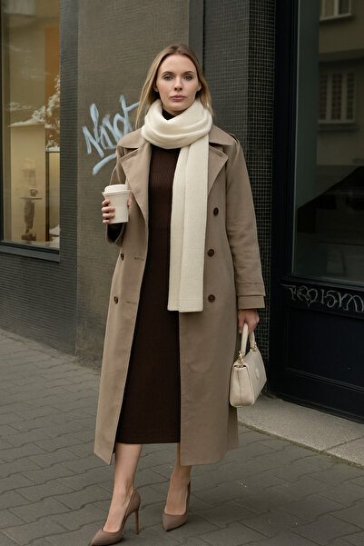 Anna Kadın Triko Atki Ekru