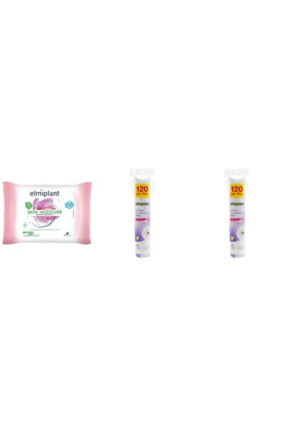 ELMIPLANT Set 3 Mixt: 1x Servetele demachiante ten uscat sensibil Skin Moistu...