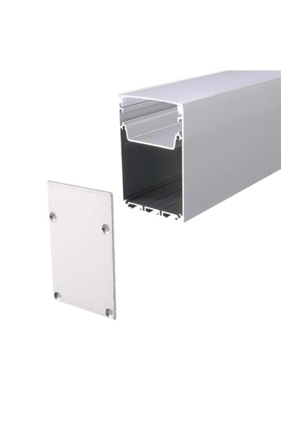 V-TAC Profil LED din aluminiu 2m 50x75mm cu difuzor alb