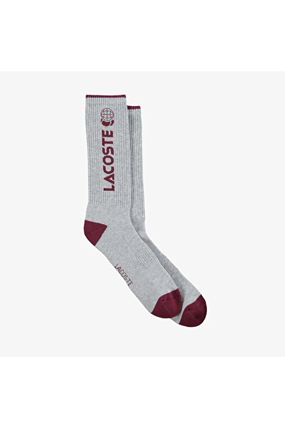 Lacoste Erkek Baskılı Gri Çorap