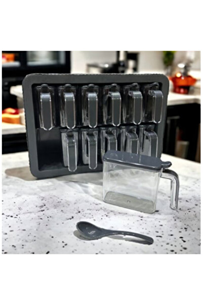 KTT 12-Piece Spice Rack Set with Stand and Spoons, Stylishly Designed Functional Product