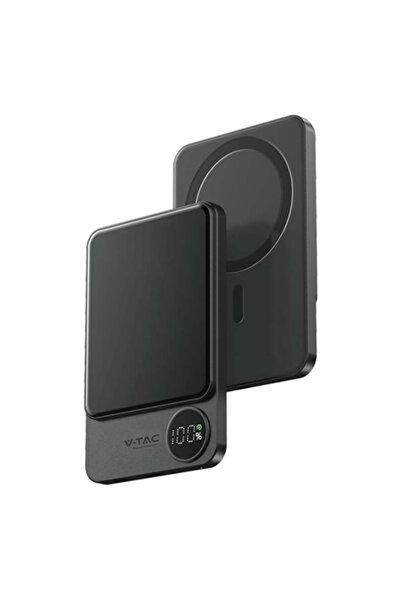 V-TAC Baterie externă ultra subțire de 5000mAh cu încărcare wireless magnetic...