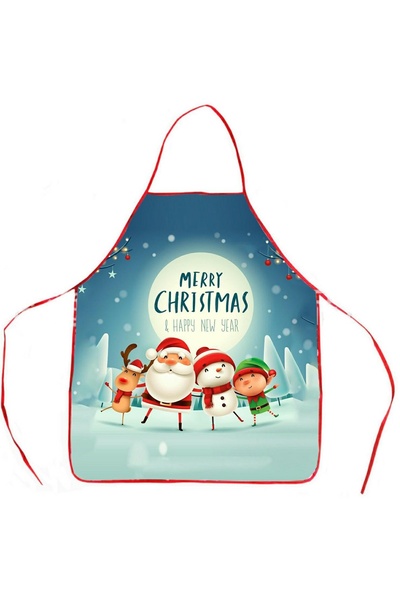 zola Kitchen apron, Christmas pattern, polyester, dimensions 80 x 58 cm, adjustable straps, multicolor