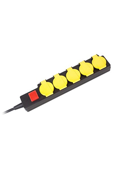 V-TAC Prelungitor de exterior, 5 prize, 3m, întrerupător, IP44, 3x1.5mm², 16A