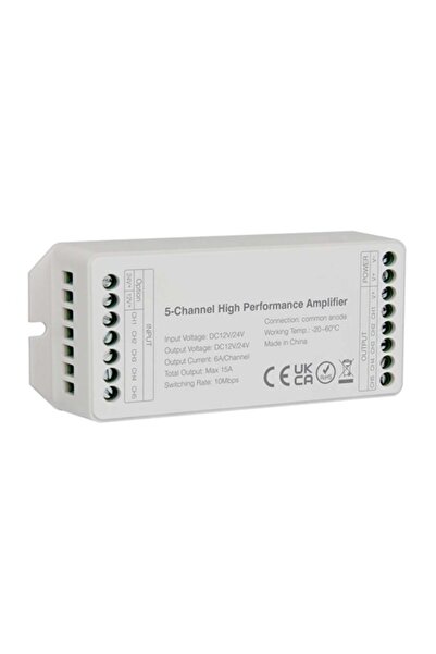 V-TAC Amplificator LED cu 5 canale 15A, DC 12-24V