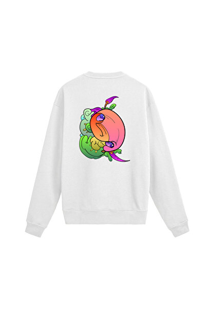 Colermi Back Printed Colorful Abstract Design Sweatshirt