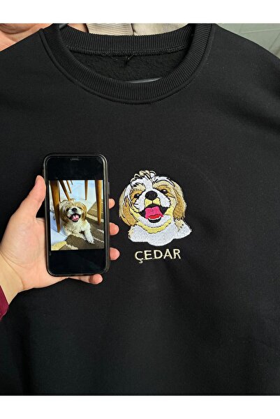 BAHARİSTAN KİŞİYE ÖZEL NAKIŞLI SWEATSHİRT