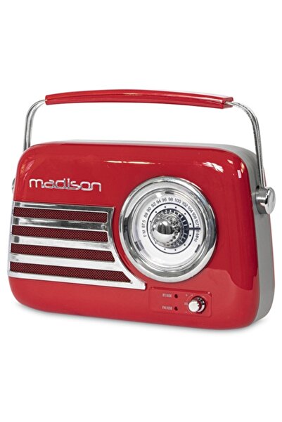 Madison Radio FM retro portabil cu Bluetooth, AUX, USB - Roșu
