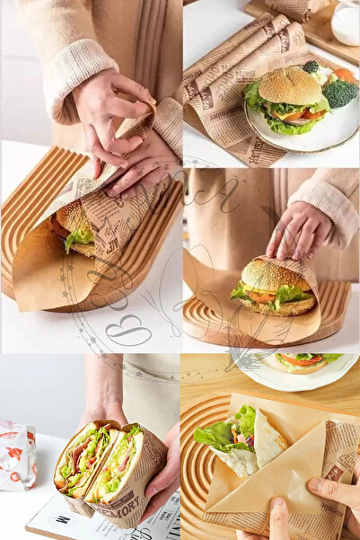 KTT Vintage Newspaper Patterned Presentation Paper 50 Pieces Stylishly Designed Functional Product