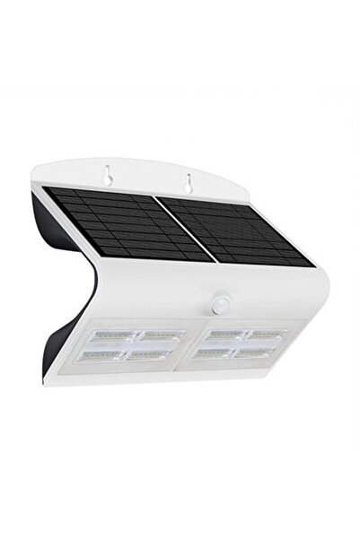 V-TAC Lampă solară LED cu senzor de mișcare 6.8W 4000K 800lm IP65 Alb/Negru