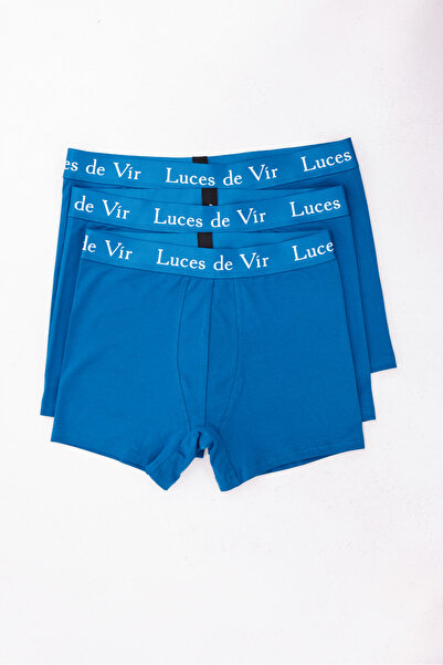 Luces de Vir Erkek 3’lü Boxer Seti Petrol Mavisi