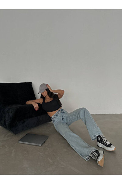 kleshus Çnr Miya Γυναικείο τζιν παλάτσο με ψηλή μέση Νέο