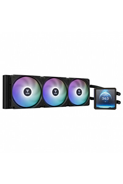 gamdias مبرد سائل Aura GL360 LCD - أسود