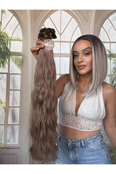 Suzan Peruk 250 adet Mikro Kaynak-Orjinal Dalgalı-Gerçek insan saçı-Takıma ha...