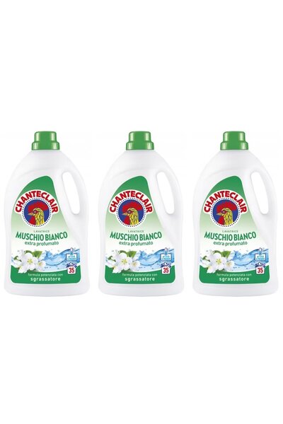 chante clair Set 3 x Detergent lichid de rufe cu Mosc Alb, Chanteclair, 1575ml, 35 spalari