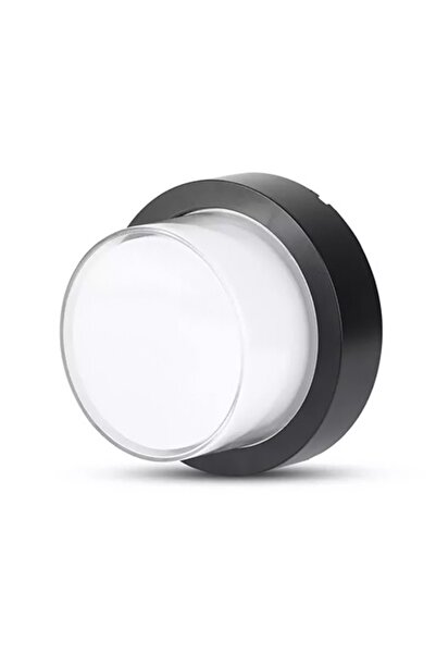 V-TAC Lampă de perete LED rotundă 12W IP65 3000K Alb Cald Negru