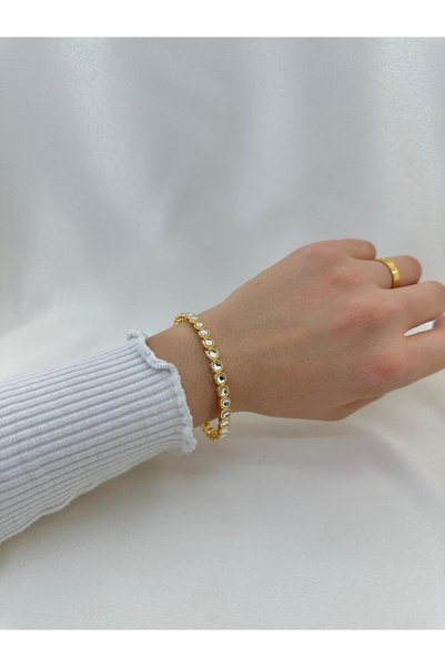 Tudivanyu Aksesuar Special Series Zircon Stone Waterway Handcuff Bracelet