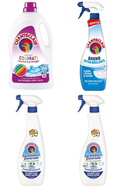 chante clair Set 4 Chanteclair Mixt: 1x lichid rufe Color, , 1575ml, 35 spalari, 1x anticalcar extra stralucire ,