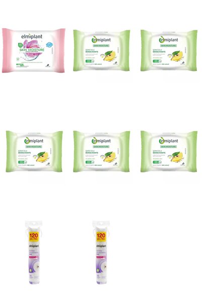 ELMIPLANT Set 8 Mixed: 1x Skin Moisture Dry Sensitive Skin Cleansing Wipes, 2...