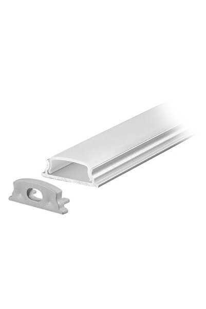 V-TAC Profil flexibil din aluminiu pentru bandă LED 2m 18x6mm cu difuzor alb mat