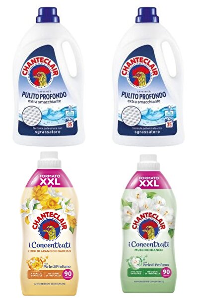 chante clair Set 4 Chanteclair Mixed: 2x deep cleaning laundry liquid, , 1575ml, 35 washes, 1x laundry Flowers p