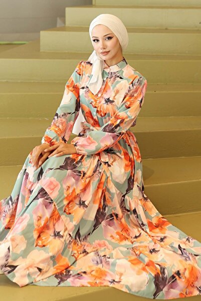 Hiccup BDART Максі-сукня з ґудзиками та поясом, з велосипедним коміром