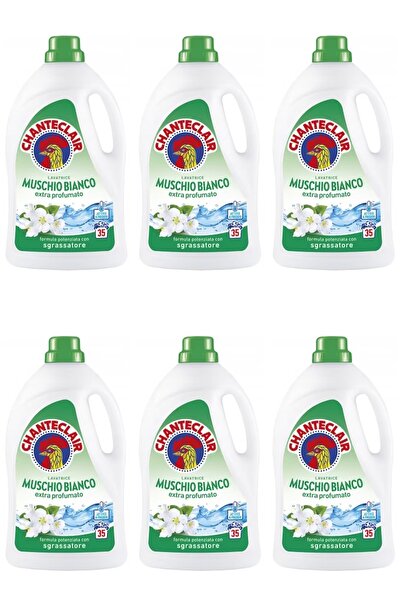 chante clair Set of 6 x Liquid Laundry Detergent with White Musk, Chanteclair, 1575ml, 35 washes