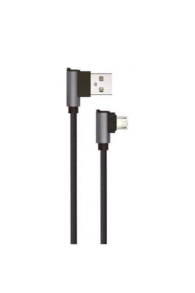 V-TAC Cablu Micro USB Ediție Diamant, 1m, 90 °   Angle, Negru