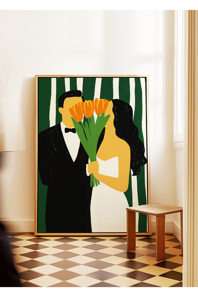 ARTHOUSECOLLECTIVE Cuplu și tulipani - Poster fără cadru în dimensiuni de tablou