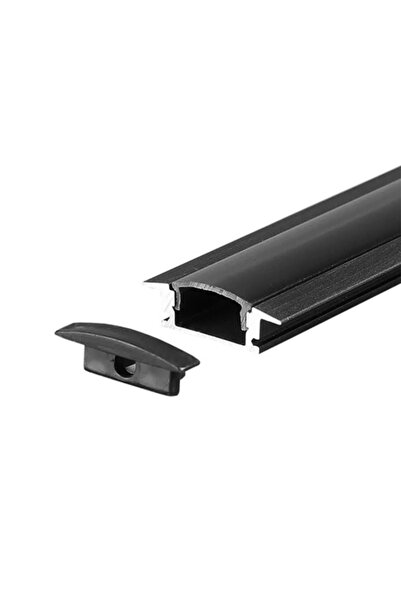 V-TAC Profil LED din aluminiu negru 2m 24.7x7 mm